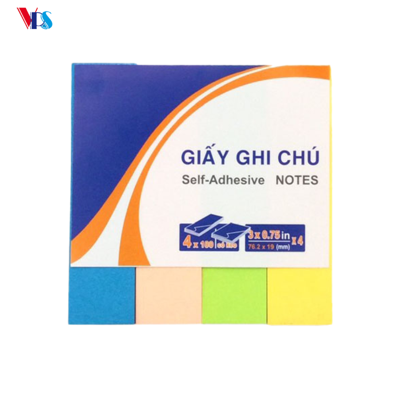 Giấy Ghi Chú 4 màu dạ TTH 0244