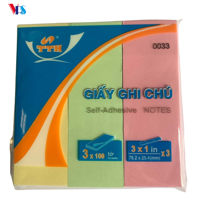 Giấy Ghi Chú 3 màu TTH 0033