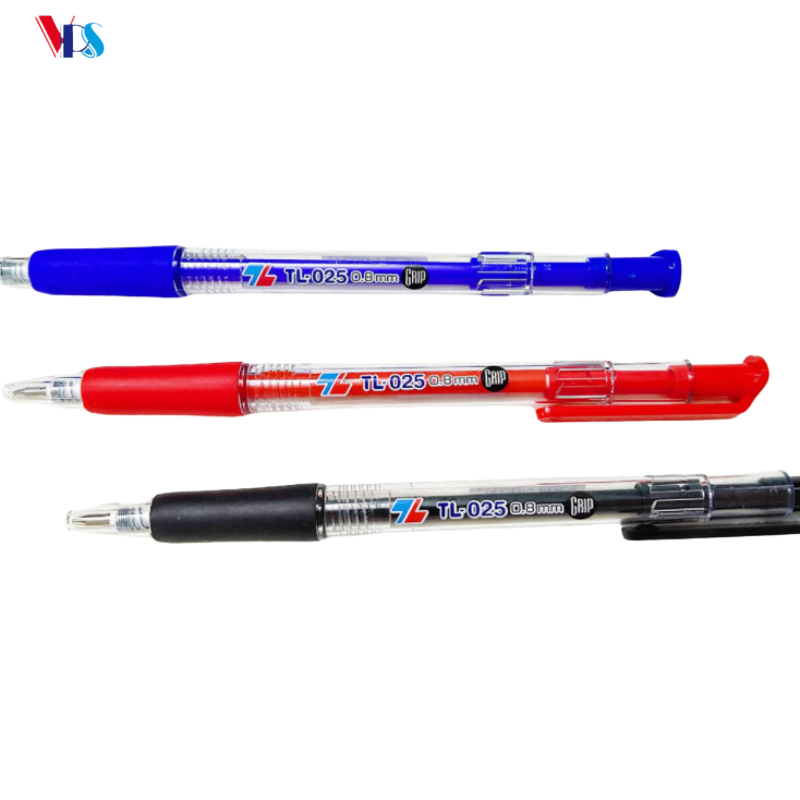 Viết bic Thiên Long 025 xanh-đỏ-đen